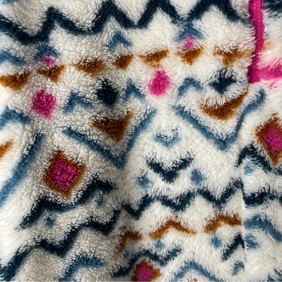 Eddie Bauer Women’s Sherpa Fleece 1/4 Zip Pullover XL Aztec Print - Picture 7 of 8